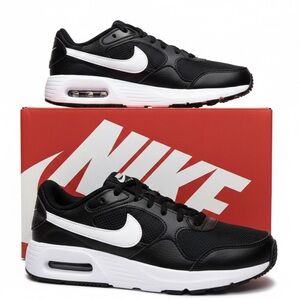 Nike Air Max Running Shoes Grade School Boy Size 5.5Y Woman 7 Black White